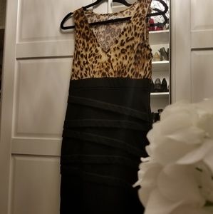Cheetah print mini dress